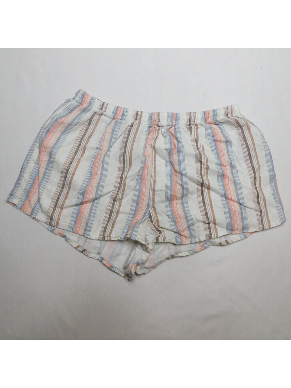 Cotton On Striped Shorts Womens US 4 AU 8 Multicolor Elastic Waist Beach Lounge